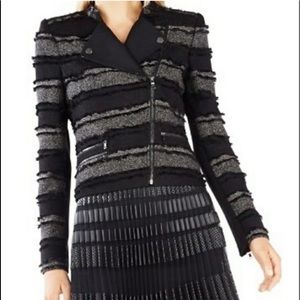 BCBG MAXAZRIA Jaison Woven Fringe Jacquard Jacket